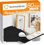 XL Picture Hanging Strips Heavy Duty, 80 Strips Damage Free Removal Picture by Summerbrite