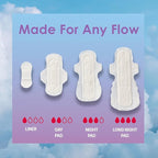 August Menstrual Day & Night Organic Cover Pads, Compostable Wrappers, - Image 5