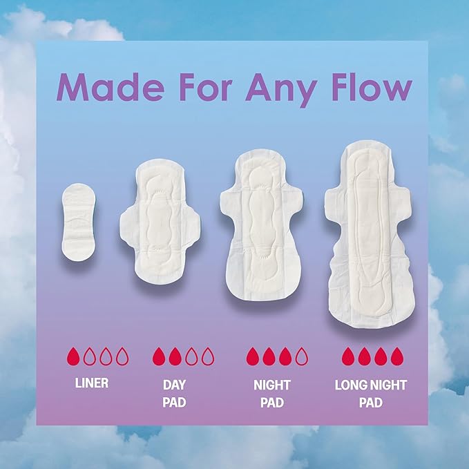 August Menstrual Day & Night Organic Cover Pads, Compostable Wrappers, - Image 5
