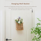 Wall Hanging Basket Decorative Boho Mounted Organizer Dried Flower Plants Front - Image 4