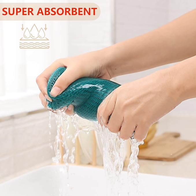 Kitinjoy 100% Cotton Waffle Weave Kitchen Hand Towels - Image 3