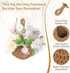 uxcell Hanging Fruit Baskets for Kitchen, Hand-Woven Wall Hanging Storage Jute - Image 3