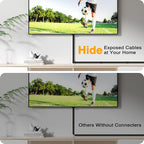 Delamu 157in Cord Hider, Cord Cover Wall Cable Management, Paintable Wire Cover - Image 4