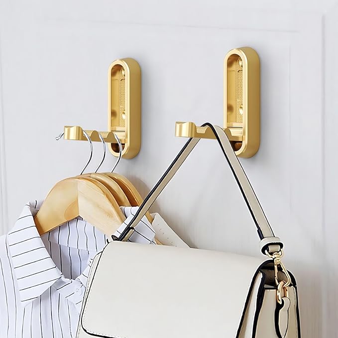 Foldable Coat Hooks, Folding Coat Hooks, Invisible Folding Single Retractable - Image 6