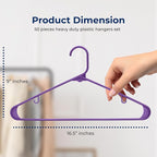 SereneLife 50 Pack Plastic Hangers, Space-Saving Closet Organizers, Durable and - Image 2