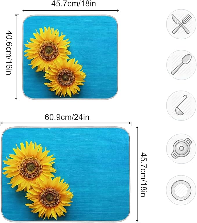 Absorbent Dish Drying Mat for Kitchen Counter - Image 3