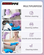 PACIFIC PPE 4 Pairs Reusable Dishwashing Cleaning Gloves - Image 5