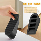 4 Pack Black Extra Large Door Stopper, High 1.9 inches Big, Prevents Door Gaps - Image 4