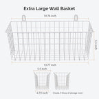 MaraFansie [Extra Large Wire Basket 2-Pack Hanging Wall Organizer Cabinet - Image 6