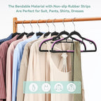 Pack of 50 Coat Hangers, Space-Saving Plastic Clothes Hangers, 0.2 Inches Slim - Image 7