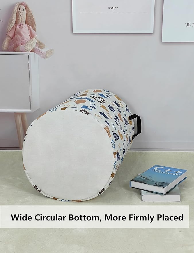 QUEENLALA Large Storage Basket, Laundry Hamper/Bathroom/Home Decor/Collapsible - Image 7