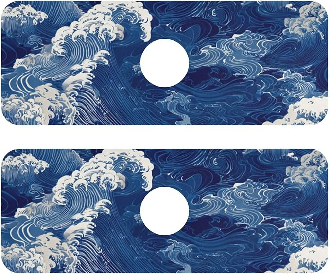 Kitchen Sink Splash Guard 2 PCS 14.7 Inch Sink Faucet Mat Splash Guard by Eyanle