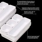 Set of 22 Interlocking Desk Drawer Organizer Tray Dividers Plastic Shallow - Image 4