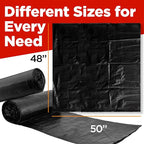 ToughBag 64-65 Gallon Trash Bags Heavy Duty, 50 x 48” Large Black Garbage Bags - Image 2
