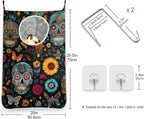 Mexican Skulls and Flowers Hanging Laundry Hamper Door Hampers Bag Basket - Image 3