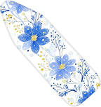 Nuxovilar Blue Flower & Yellow Bud Ironing Board Cover, 15 * 54inch, Fit Most by Nuxovilar
