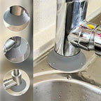 Small Sink Faucet Splash Handle Drip Guard Mat Silicone Pad Protectors Behind - Image 9