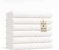 White Hand Towels for Bathroom by CasaPlatino