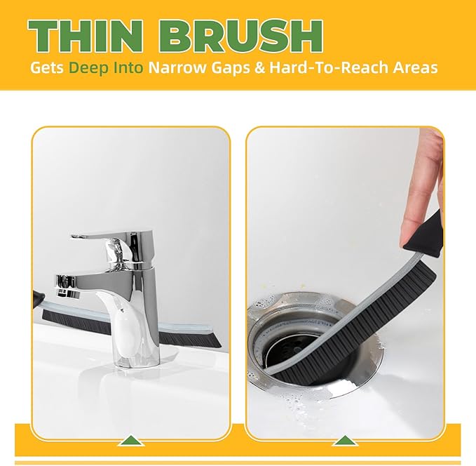 Cleaning Brush - 3 Pcs Hard Bristle Crevice Cleaning Brush, Grout Brush - Image 2