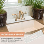 Faucet Mat Sink Splash Guard Oval and Round Splash Tap Pad Diatomite Stone - Image 6
