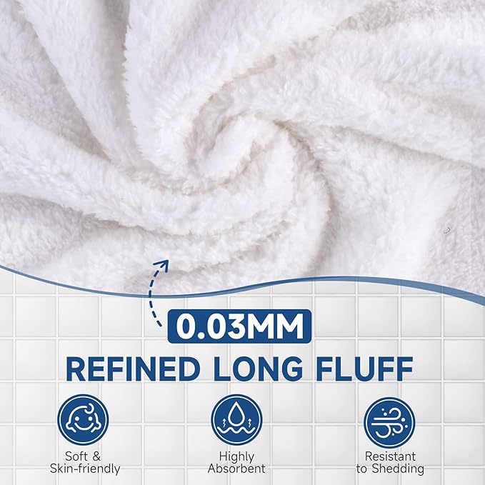 40 Pack White Coral Velvet Washcloths Bulk, Highly Absorbent and Soft Face - Image 2