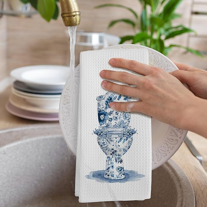 Chinoiserie Wildflower Hand Towels - Image 4