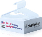 Ultra Heavy Duty Plastic Hangers, Made in USA, 28 Pack by closetselect