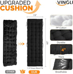 VINGLI Padded Zero Gravity Chair, Lounge Chair with Removable Cushion & Tray， Folding Reclining Patio Chairs， Recliner Chair for Lawn，Indoor Outdoor-Black - Image 3