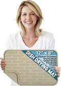 Large Silicone Dish Drying Mat for Kitchen Counter or Under Sink, Waterproof by LISH