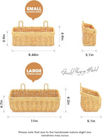 AceList Wall Hanging Basket, Boho Style Hand-Woven Hanging Storage Baskets - Image 2