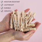 50Pcs Wooden Clothespins, 2.9 inch Clothes Pins - Image 6