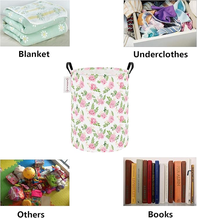 QUEENLALA Large Storage Basket, Laundry Hamper/Bathroom/Home Decor/Collapsible - Image 3