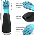 27" Full Arm Pond Gloves, Long Heavy Duty Gloves - Image 2