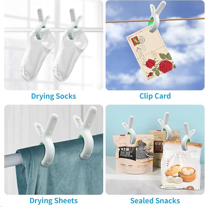 Beach Towel Clips for Beach Chairs Cruise, Strong Grip Clothes Pins Non-Slip - Image 7