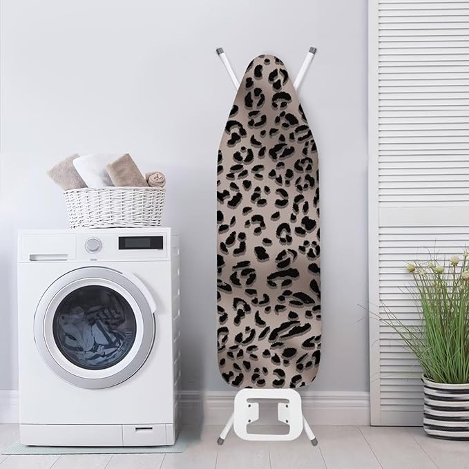 Black Leopard Print Ironing Board Pad and Cover Standard Ironing Board Cover - Image 3