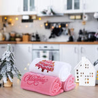 3 Pcs Pink Christmas Hand Towels - Image 6
