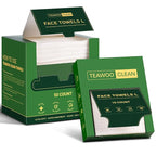 Face Towels Disposable 60 Count, 100% Viscose Fiber Double-Sided Facial by TEAWOO