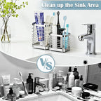 MYITYARD Toothbrush Holder for Bathroom, Stainless Steel Ventilated Electric - Image 4