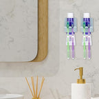 2 PCS Self-Adhesive Toothbrush Holders Wall Mounted, Water Proof Toothbrush Hook - Image 6