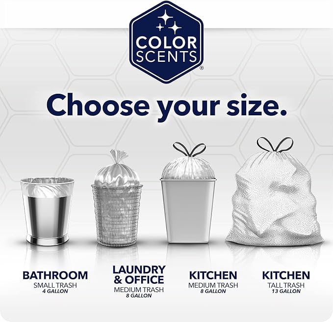 Color Scents Tall Kitchen Trash Bags - Image 6