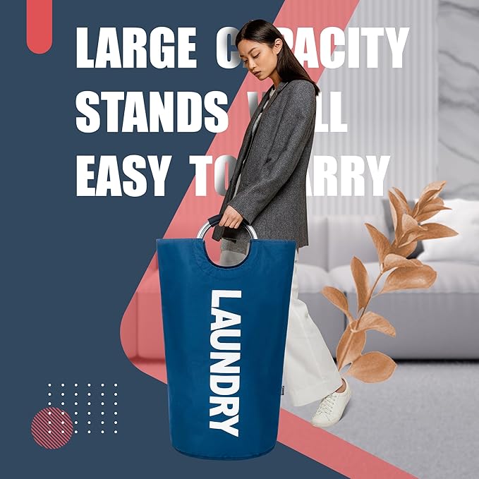 Caroeas 90L Laundry Basket, Waterproof Laundry Hamper, Laundry Bag - Image 3