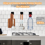 Adhesive Hooks, Stick on Stainless Steel Towel Robe Razor Wall Hooks - Image 4