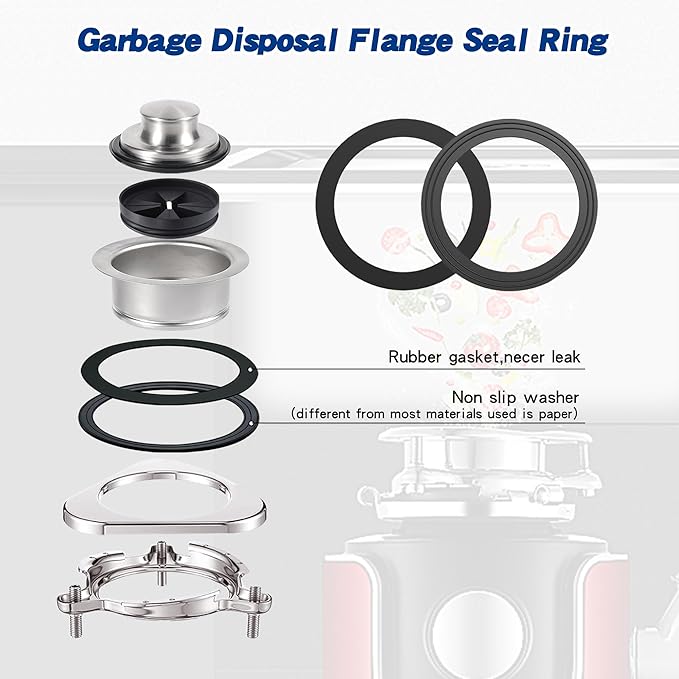 RQYEKDO 2PC Kitchen Sink Strainer Seal Rings, Fits Standard 3-1/2 inch Sink - Image 3