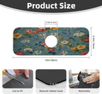 Flowers Kitchen sink faucet pad, strong water absorption, anti slip, very - Image 2