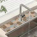 Geometry Blocks Sink Faucet Absorbing Mat Glitter Geometry Super Absorbent Fast by Unknown