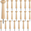 20 Pieces Wooden Shaker Peg Screw-on Pegs 3.62 Inch Long Unfinished Wood Shaker by Jetec