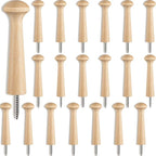 20 Pieces Wooden Shaker Peg Screw-on Pegs 3.62 Inch Long Unfinished Wood Shaker by Jetec
