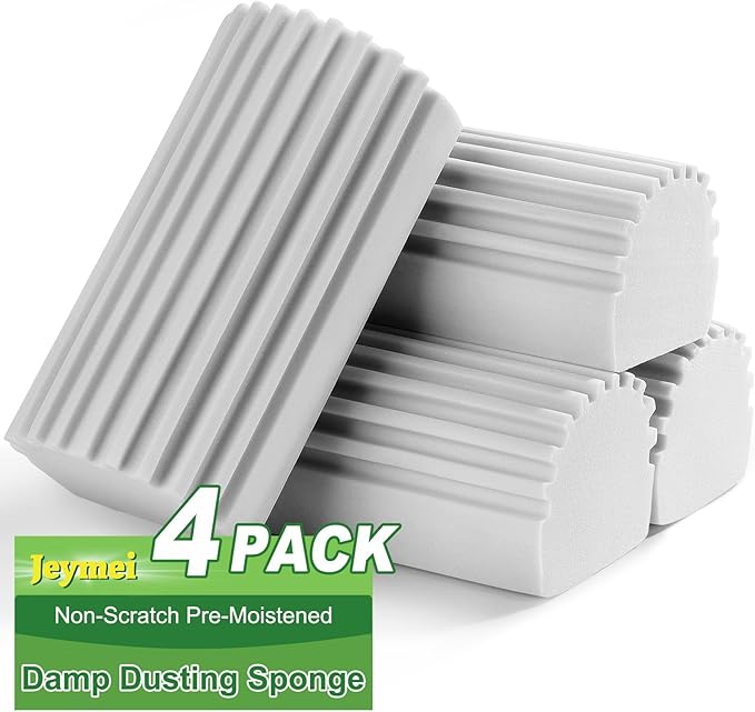 4-Pack Damp Clean Duster Sponge, Duster Baseboard Cleaner Sponge - Image 7