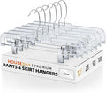 HOUSE DAY 12 Pack 14 inch Clear Plastic Skirt Hangers by HOUSEDAY