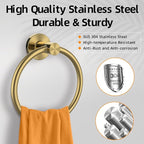 Towel Ring 2Pack, SUS304 Stainless Steel Hand Towel Holder - Image 2